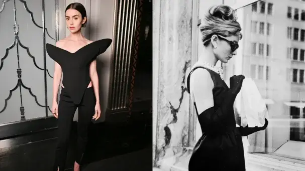 Lily Collins cast as Audrey Hepburn in 'Breakfast at Tiffany's' making-of film | Woman and Home Magazine